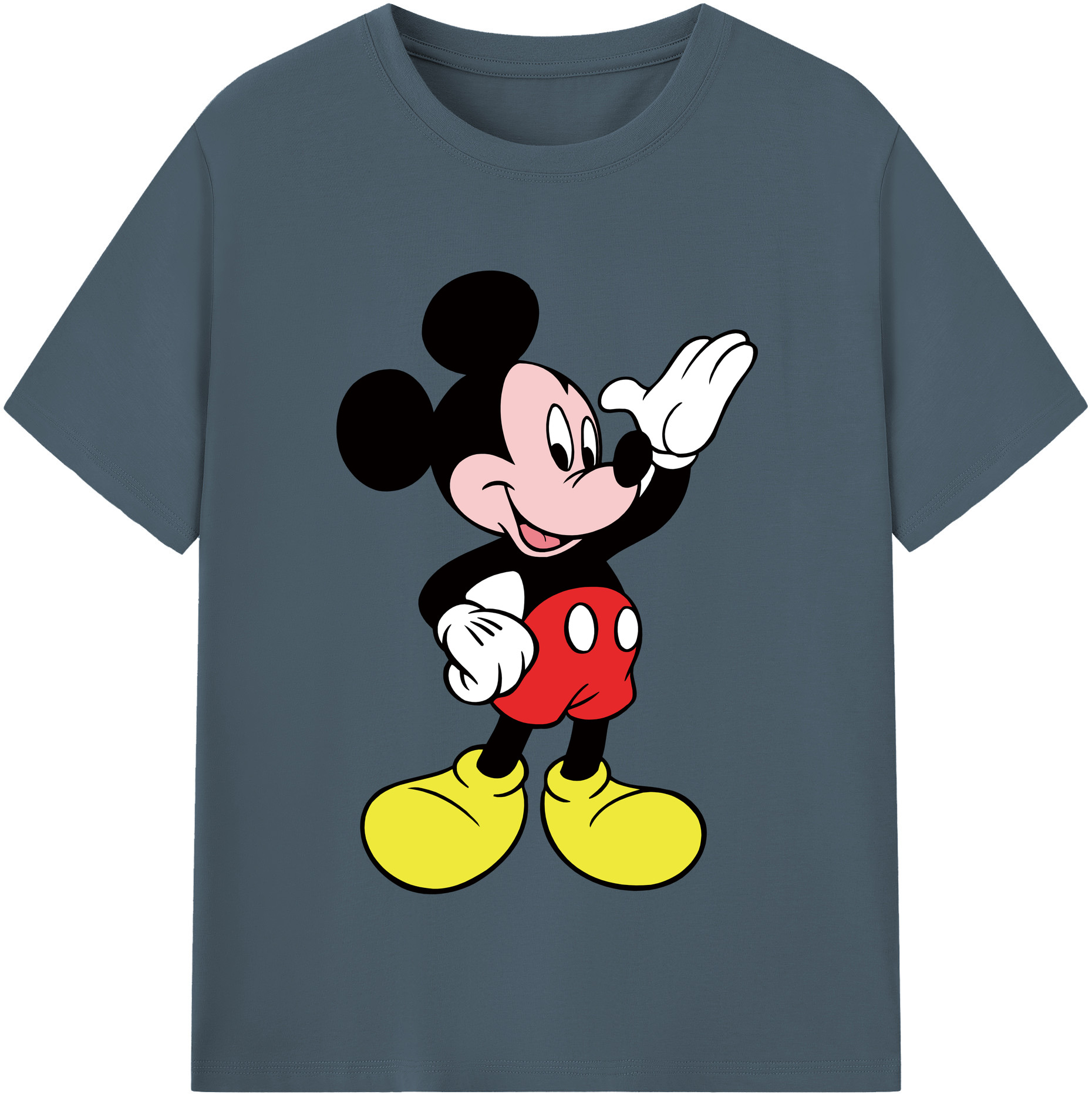 （画像用） ミッキーマウス Mickey Mouse 綿100％半袖Tシャツ（フロントプリント）